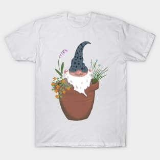 Hand-drawn Gnome with a Blue Hat T-Shirt